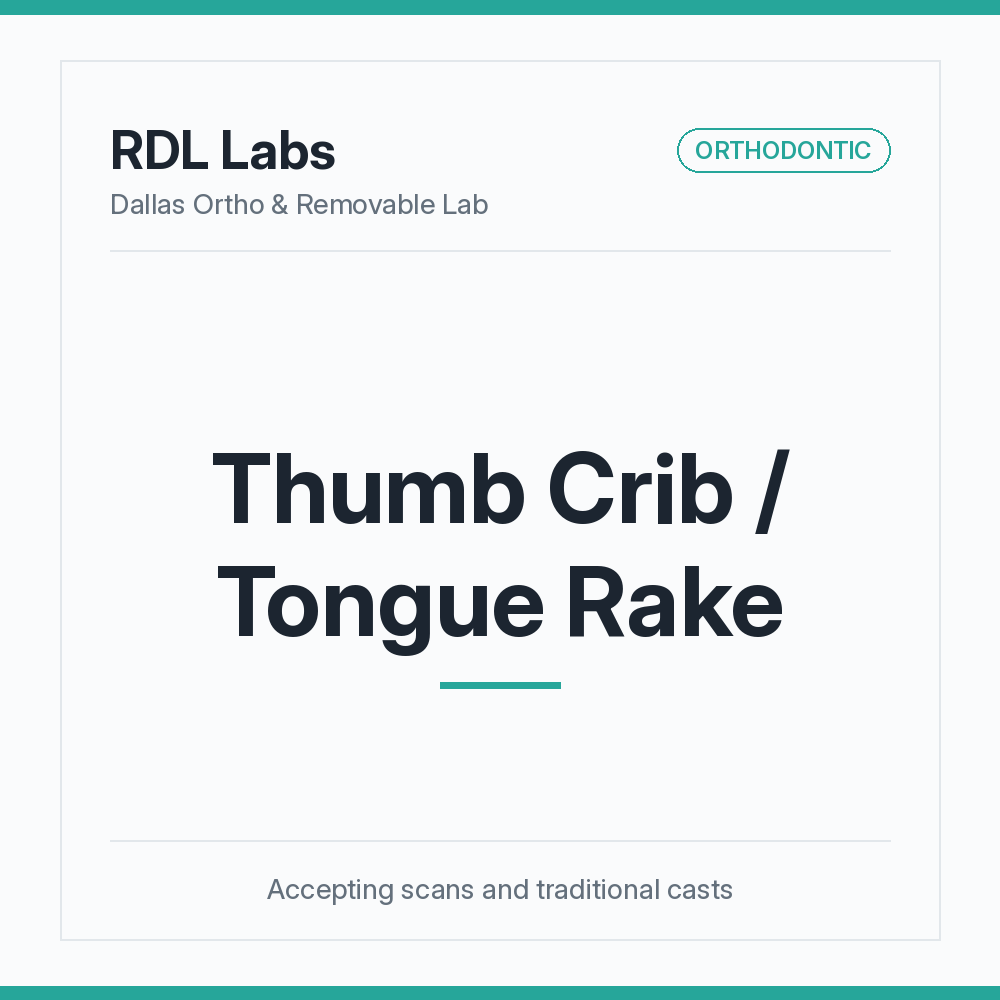 Thumb Crib / Tongue Rake