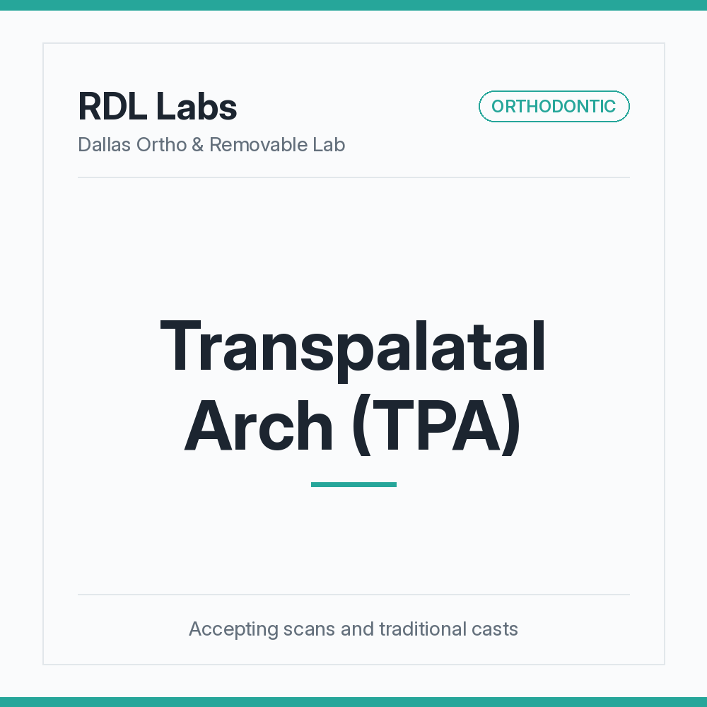 Transpalatal Arch (TPA)